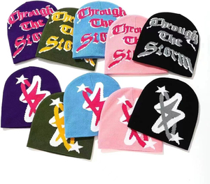 Gorros jacquard sombrero de alta calidad Beanie hecho en Pakistán venta al por mayor invierno barato Plain Beanie OEM - Product Image 1