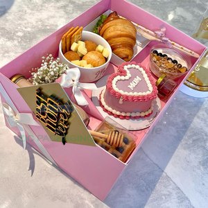 Scatola di Lusso <span class=keywords><strong>per</strong></span> <span class=keywords><strong>Torte</strong></span> in Cartone Rosa Acceso, Confezione Regalo <span class=keywords><strong>per</strong></span> Catering, Natale, Compleanno, Feste, Pasticceria - Product Image 4