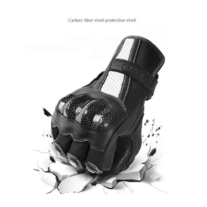 Hot Selling Custom Men's Cowhide Leather Motorbike Gloves Premium Quality Winter Waterproof Breathable Motorcycle Racing Gloves - Product Image 4