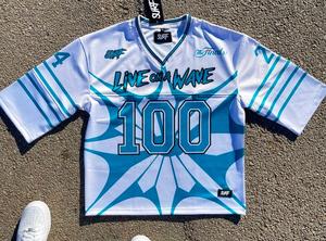 Camiseta de fútbol americano personalizada al por mayor camiseta de fútbol de gran tamaño Boxy Fit 100% algodón con impresión por sublimación camiseta de fútbol de malla - Product Image 5