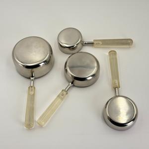 Juego de Tazas y Cucharas Medidoras de Acero Inoxidable con Mango de Resina, Pulido Espejo, 4 Piezas, Utensilios de Cocina para Hornear - Product Image 5