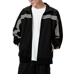 Ample col montant rétro coupe-vent survêtements vêtements personnalisés surdimensionné survêtement pour hommes ensemble deux pièces pleine longueur - Product Image 2