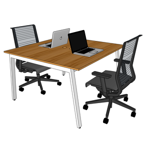 โต๊ะกลุ่มร่วมสมัย 2 ชิ้น รุ่น AtonBamboo ขนาด 120x120 ซม. ขาเหล็กประกอบสำเร็จ - Product Image 4