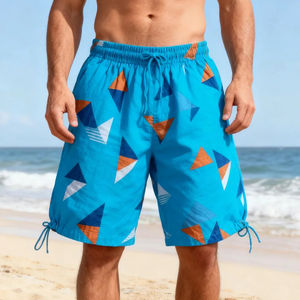 Nouveauté, vente en gros, shorts unisexes d'été en nylon à séchage rapide, taille mi-haute, respirants, avec poche, amples, pantalons de yoga et de fitness pour hommes - Product Image 1