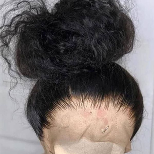 Pelucas de encaje 360 con textura Yaki relajada y lisa, cabello humano virgen Remy indio, línea de cabello pre-arrancada, banda elástica extraíble, doblemente cosidas a máquina. - Product Image 2