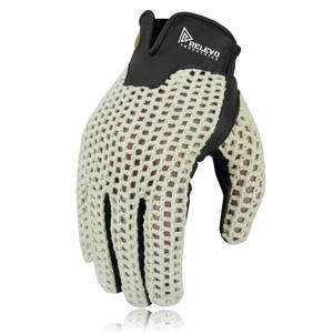 Gants de conduite pour hommes en cuir de chèvre, style classique vintage, gants de chauffeur avec doublure en coton, couleur beige - Product Image 6