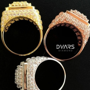 Anillo de Hombre de Plata de Ley 925 con Moissanita VVS, Estilo Hip Hop, para Boda, Aniversario, Fiesta, Diseño de Lujo, Unisex, Varios Tamaños - Product Image 6