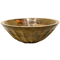 Nouveau design 2025 – Bol de service et de mélange unique en bois d'acacia, artisanat indien personnalisé, écologique, compatible lave-vaisselle, haute qualité