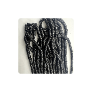 Listo para llegar Cuentas Heishi de piedra negra natural Facetadas Forma de nivel espinal negro 7-8mm Tamaño 14 pulgadas Strand para la fabricación de joyas - Product Image 6