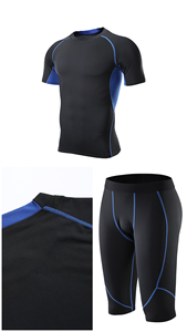 Conjunto Deportivo de Dos Piezas para Hombre, para Yoga, Fitness, Entrenamiento, Compresión, Running, con Logotipo Personalizado Bordado, Precio de Fábrica en China y Bangladesh - Product Image 2