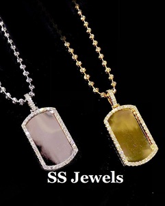 Collier avec pendentif photo personnalisé en moissanite taille brillant rond, en argent 925, plaqué rhodium, tendance, unisexe, cadeau d'anniversaire - Product Image 2