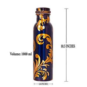 Bouteille d'eau en cuivre pur de haute qualité, couvercle pour boire directement, eau bouillante disponible, revêtement écologique anti-corrosion - Product Image 5