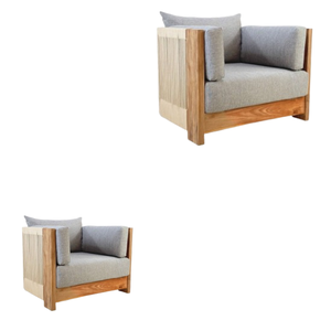 โซฟาไม้แข็งหนึ่งที่นั่งสำหรับบ้านและโรงแรมทำจากอินโดนีเซียง่ายและทันสมัย - Product Image 4