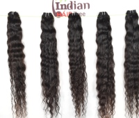 Cheveux humains noirs indiens bruts, ondulés profonds, en vrac, pour tressage, traitement double ondulé profond, sans traitement en machine, pour tissage, vente en gros