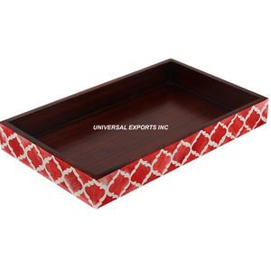 Rectangle Wooden Chocolate Tray <b>Sticker</b> Meena Design Serving Platter Customized Size New Wooden Serving Tray - Product Image 3