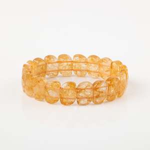 <b>Citrine</b> Natural Stone Special Cut Wide Cut <b>Bracelet</b> - Product Image 1