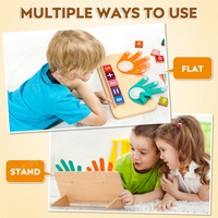 Juguetes educativos sensoriales Montessori para niños en edad preescolar juego de conteo de dedos hechos de madera para el aprendizaje de los niños
