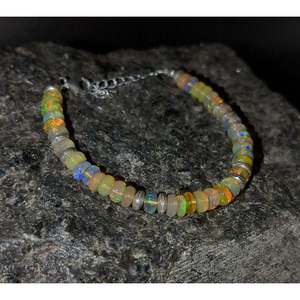 AAA+ Ethiopian <b>Opal</b> 925 Sterling Silver <b>Bracelet</b> Fashion Charm <b>Bracelets</b> - Product Image 1