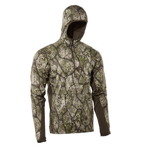 Sudadera con Capucha de Camuflaje para Hombre, Diseño Personalizado, Tacto Fresco, Patrón Sólido, Cierre de Cremallera de un Cuarto, Resistente al Viento, Liquidación - Product Image 3