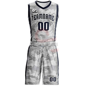 Conjuntos de uniformes de baloncesto personalizados en blanco y negro, transpirables, transferencia de calor, diseño de impresión de talla grande, nombre, número, antibacteriano, secado rápido - Product Image 2