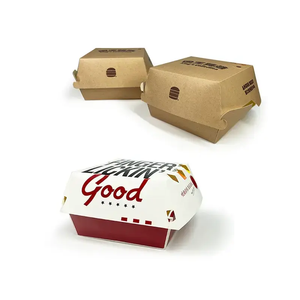 Personalizable Biodegradable Desechable Arte Cartón Hamburguesas Cajas A Granel Para Llevar Alimentos Envasado En Relieve Diseño Personalizable - Product Image 4