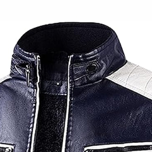 Chaqueta de moto de cuero genuino para hombre, chaqueta transpirable impermeable con cuello para hombre, última moda 2025 - Product Image 4