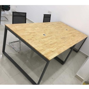 Mesa de Oficina Moderna Minimalista para 2 Personas, 120x120cm, Patas de Acero, Requiere Ensamblaje, HBRT011 - Product Image 5