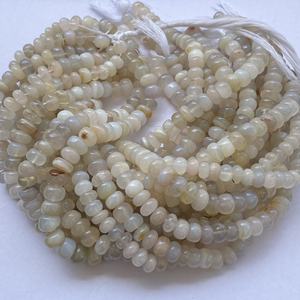 8mm 10mm 12mm Agate Blanche Naturelle Lisse Rondelle Pierres Précieuses Perles Strand Chaîne Fabrication de Bijoux Bracelets Colliers En Vrac DIY Nouveau - Product Image 4