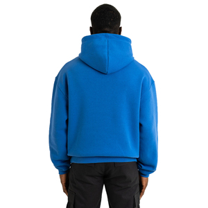 Sudadera con capucha de algodón 100% de gran tamaño personalizada, jersey de talla grande de 500g/m² con logotipo impreso bordado en 3D para hombres, sudaderas con capucha para la temporada de invierno - Product Image 4