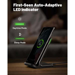 INIU 15W stazione di ricarica Wireless veloce certificata Qi PD20W modello luce adattiva per dormire compatibile con caricabatterie Wireless 25A compatibile - Product Image 6