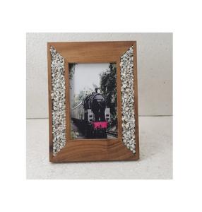 Bois avec cristal améthyste pierre cadre Photo décoration murale miroir mural décor à la maison magasins articles de décoration intérieure design d'intérieur à la maison - Product Image 1