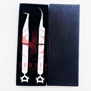 แหนบต่อขนตาสแตนเลสแบบยั่งยืนขนตางอนแบบ2024ใหม่ดีไซน์ให้ขนตางอนฉลากส่วนตัว - Product Image 4