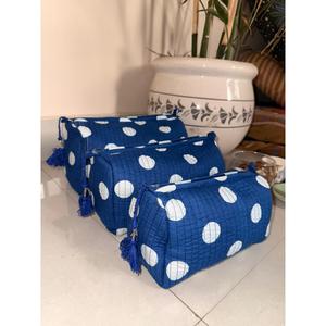 Pochette cosmétique Pintresty à pois, 3 pièces, en polyester, grande capacité, écologique, pliable, avec fermeture éclair, motif logo - Product Image 4