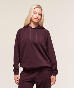Venta caliente Cherry Purple Drop Shoulder Oversized Zipper Up Sudadera con capucha para mujer Sudaderas con capucha en blanco antiarrugas y transpirables para mujer - Product Image 6