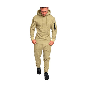 Chándal sólido de invierno para hombre, chándal de alta calidad, 100% algodón, a prueba de viento, transpirable, bajo MOQ, barato - Product Image 2