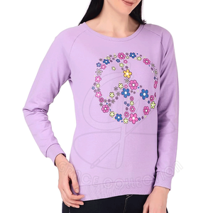 Sudadera con estampado de tendencia Active Wear Pullover con sudaderas en blanco de Pekín personalizadas para damas - Product Image 2