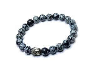 High Quality <b>Bracelet</b> snowflake obsidian Buddha Beads Stone <b>Bracelet</b> Crystal Gemstone Fashion Jewelry Men and <b>Women</b> Gift Energy - Product Image 3