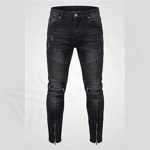 กางเกงยีนส์ทรงตรงเอวสูงแฟชั่นใหม่สำหรับผู้ชาย ล้างสี สไตล์หลวม ขายส่งยอดนิยม ดีไซน์เข้ารูป สีตามสั่ง จำนวนมาก - Product Image 1