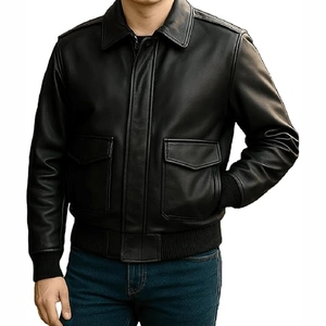 New Design <b>Genuine</b> Leather Jacket for Men Trendy Streetwear Fashion Outerwear Soft Comfortable Casual Wear Leather Jacket - Product Image 6