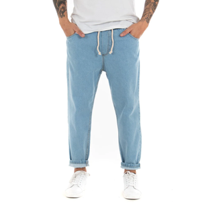 100% coton qualité d'exportation en gros pas cher prix Denim pantalon jambe large fuselé Baggy Jean lisière garçons vêtements hommes Jeans - Product Image 3