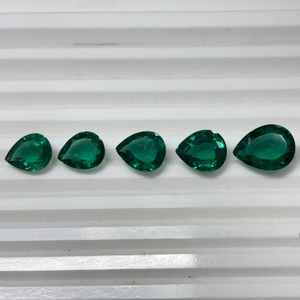 Poires de culture en laboratoire en forme de poire Pierres précieuses en vrac Fabricant direct Prix de gros Bijoux 2x4mm à 20x30mm - Product Image 1