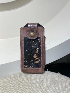 เคสโทรศัพท์หนังแท้แบบสั่งทำสุดหรูสายรัดหนังวัวโลหะแบบตะวันตกผมคาวบอยแบบตะวันตก - Product Image 3