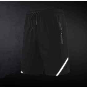 กางเกงขาสั้นผ้าฝ้ายโพลีเอสเตอร์สำหรับผู้ชายกางเกงกีฬาสำหรับใส่วิ่งออกกำลังกายฟิตเนส - Product Image 4