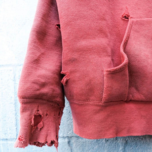 Sudadera con capucha desgastada lavada con ácido para hombre en tallas grandes logotipo personalizado ropa de calle bordada serigrafía personalizada teñida lisa - Product Image 5