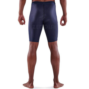 Shorts de compression mi-longue sportifs pour hommes, modèle 2025, dernière conception, taille élastique, motif uni, pour la course à pied, prix de gros - Product Image 3