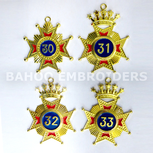 BIJOUX DE COLLIER D'OFFICIERS DE L'ARCHE ROYALE POUR DIRECTEUR DE CÉRÉMONIES-PLAQUÉ OR DE HAUTE QUALITÉ-BIJOU D'ARCHE ROYALE MAÇONNIQUE - Product Image 6