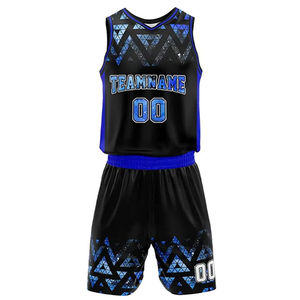 Ensemble de maillots de basket-ball unisexes de haute qualité, sans manches, imprimés, respirants, 100% polyester, taille plus, logo personnalisable - Product Image 1