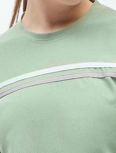 2025 nouvelle meilleure vente femmes t-shirts dames col rond à manches longues coton conception personnalisée femmes porte des vêtements bloc couleur - Product Image 4