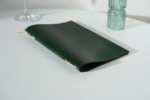 ปกเมนูแบบกำหนดเองโฟลเดอร์ร้านอาหารปก A5หนังครึ่งตัวอักษรปกหนังเจ้าของกำหนดเอง ALM-0026โรงแรม - Product Image 5