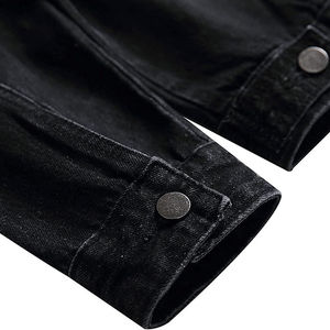 2025 vente en gros sur mesure hommes longue Stretch Denim veste coton hiver plaine Denim veste pour hommes grande taille hommes vestes - Product Image 6